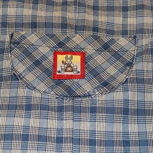 *HP!* CARTERS 2T Blue Plaid Shortalls Overalls - Picture 3 of 5